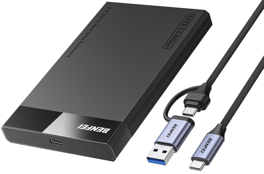 Benfei stojan pre HDD / SSD SATA 2,5 palca, USB-A / USB-C, čierny