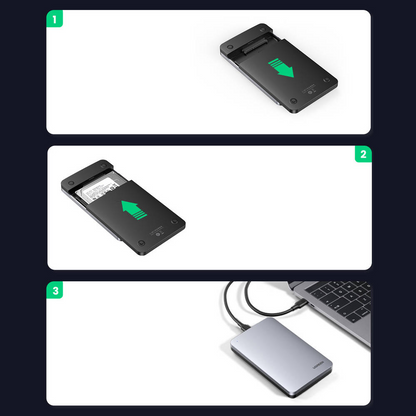 Rack UGREEN CM300 pre HDD / SSD SATA 2,5 palca, USB 3.1, sivý 