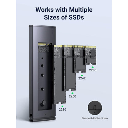 Rack UGREEN CM578 pre SSD M.2 NVMe, Sivý