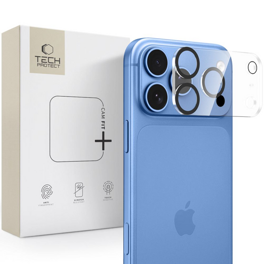 Ochranný rámik zadnej kamery Tech-Protect Cam Fit+ pre Apple iPhone 18 Pro, tvrdené sklo, priehľadný