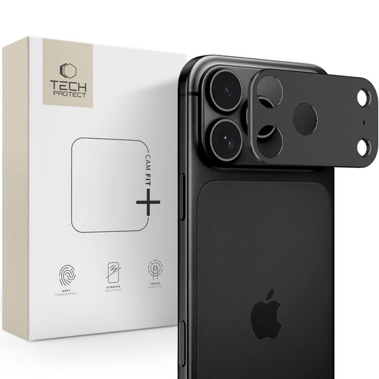 Ochranný rámik zadnej kamery Tech-Protect Camalloy Fit+ pre Apple iPhone 18 Pro, hliník, čierna
