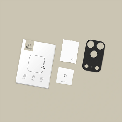 Rám ochrany zadnej kamery Tech-Protect Camalloy Fit+ pre Apple iPhone 17 Pro Max, Hliník, Čierna