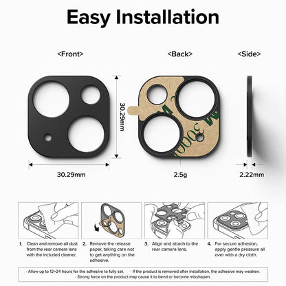 Rám ochrany zadnej kamery Ringke Styling pre Apple iPhone 15 Plus / 15, Hliník, Čierna