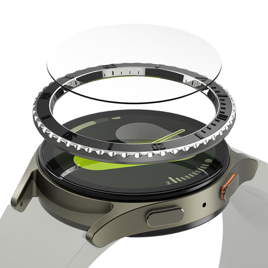 Ochranný rám Ringke Premium Styling pre Samsung Galaxy Watch7 44mm, Model 3, Čierna