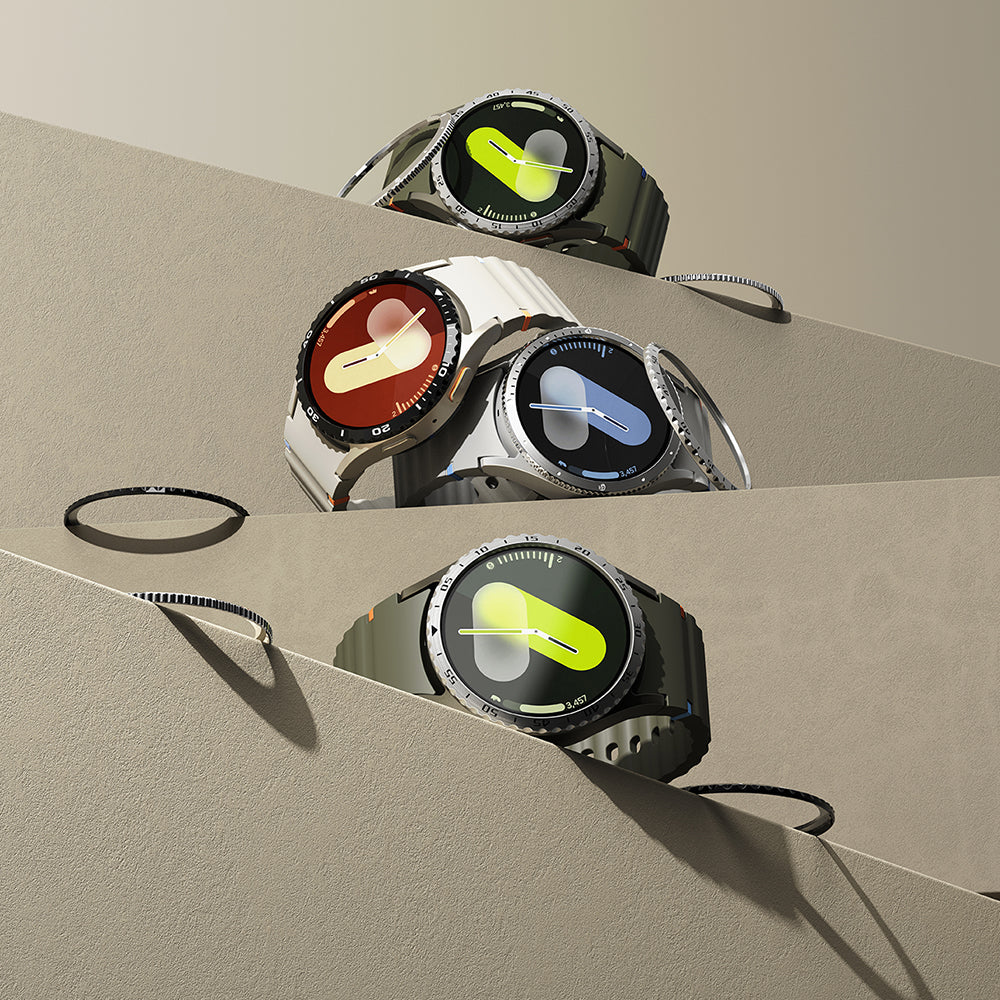 Rám Ochrana Ringke Styling pre Samsung Galaxy Watch7 40mm, Model 5, Strieborný