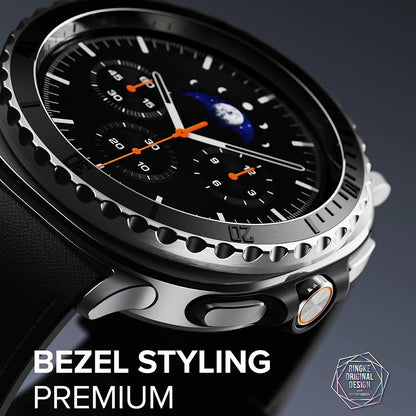 Rám Ochrana Ringke Premium Styling pre Samsung Galaxy Watch8 Classic, Čierna