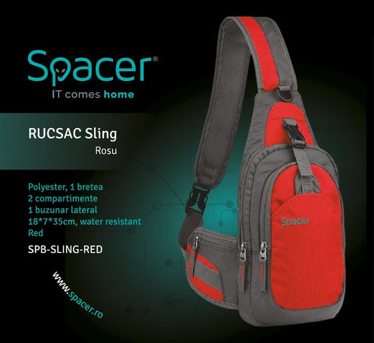Batoh Spacer Sling pre tablet do max. 8 palcov, červený