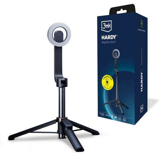 Selfie Stick Bluetooth 3MK Hardy MagSelfie, Univerzálny, Čierny