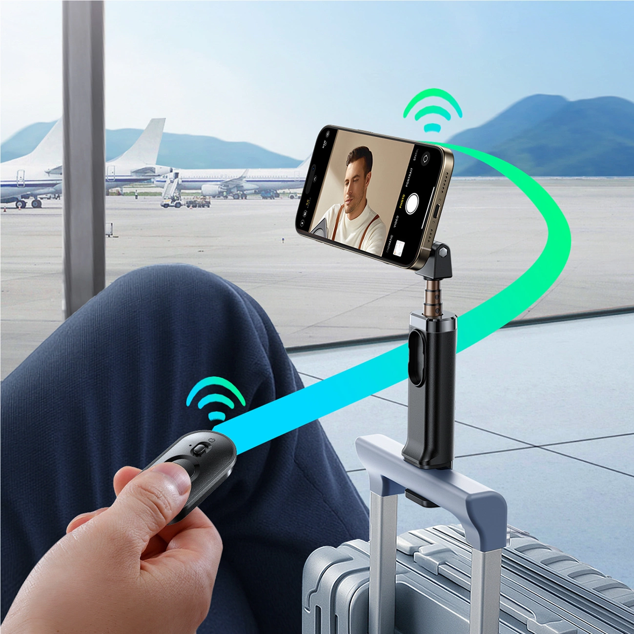 Bluetooth selfie tyč Joyroom JR-ZS509, univerzálna, čierna