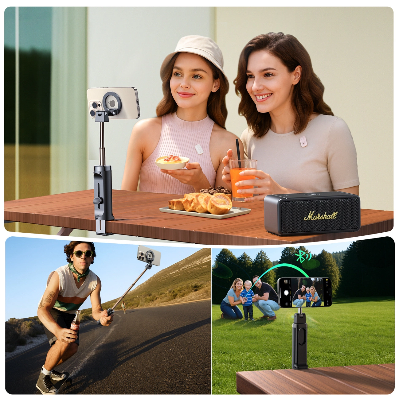 Bluetooth selfie tyč Joyroom JR-ZS509, univerzálna, čierna