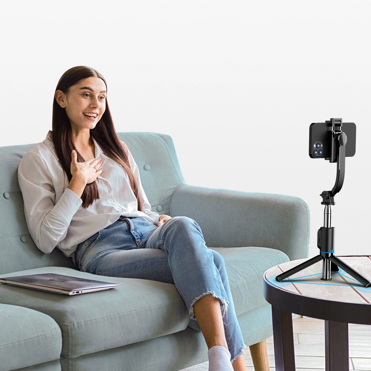 Selfie tyč Bluetooth Dudao F18S 4v1, univerzálna, čierna