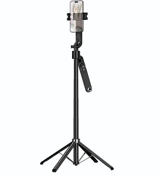 Selfie Stick Bluetooth HOCO K32 Face Tracking, 4.5inch - 7inch, Čierny