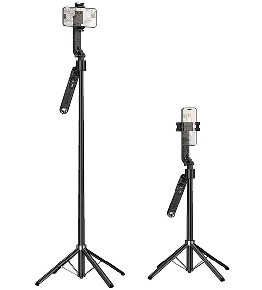 Selfie Stick Bluetooth HOCO K32 Face Tracking, 4.5inch - 7inch, Čierny