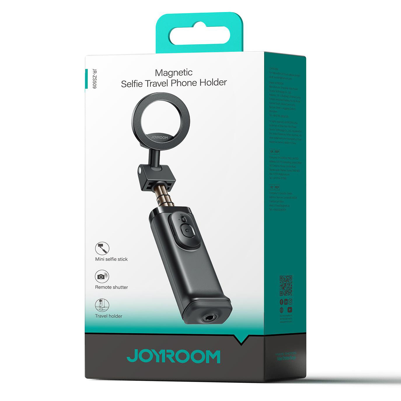 Bluetooth selfie tyč Joyroom JR-ZS509, univerzálna, čierna