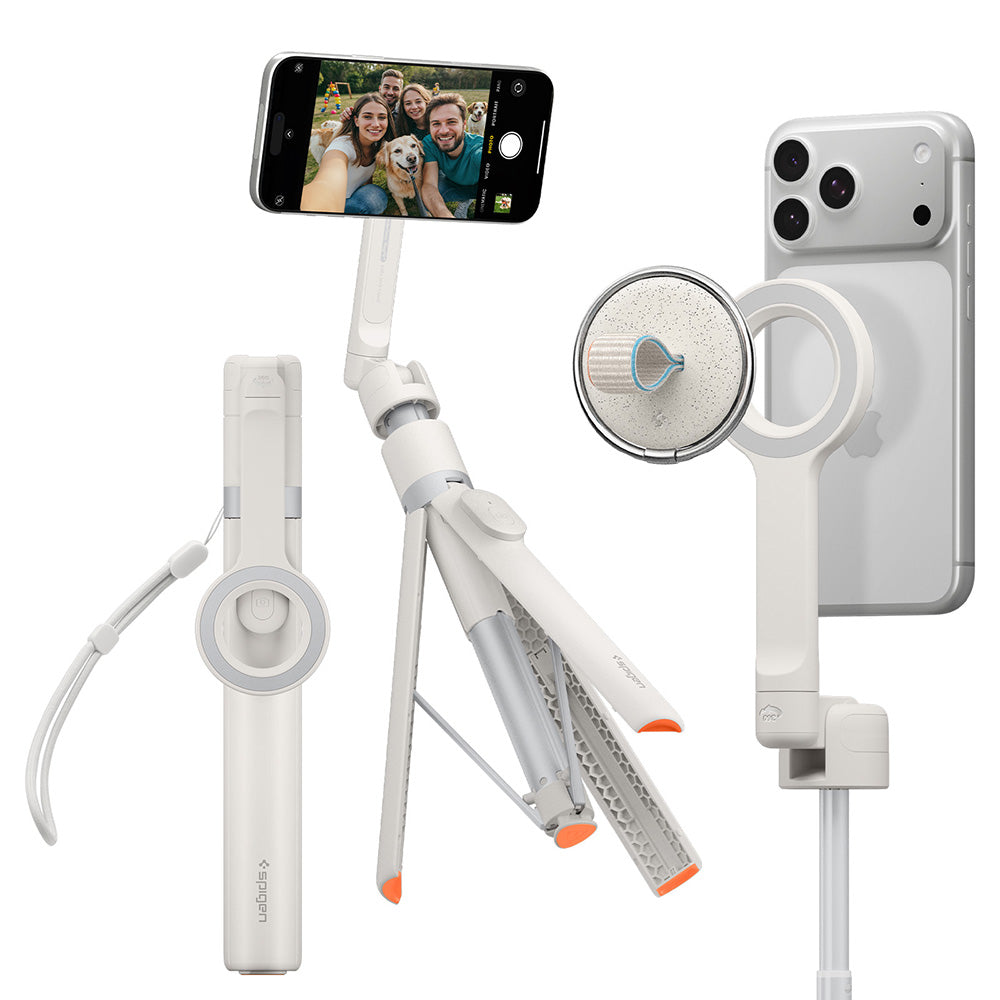 Selfie tyč Bluetooth Spigen S582W, univerzálna, béžová AMP11373