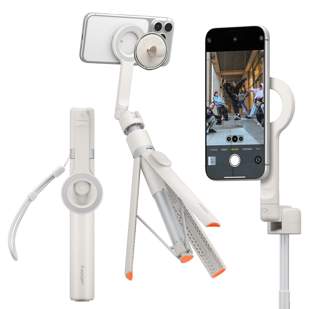 Selfie tyč Bluetooth Spigen S582W, univerzálna, béžová AMP11373