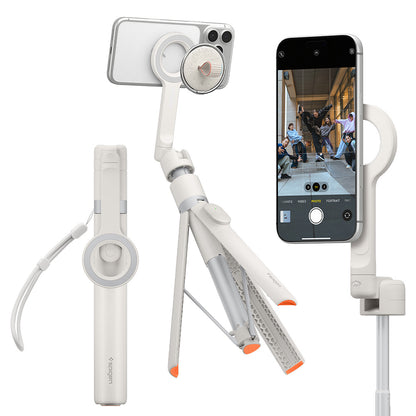 Selfie tyč Bluetooth Spigen S582W, univerzálna, béžová AMP11373