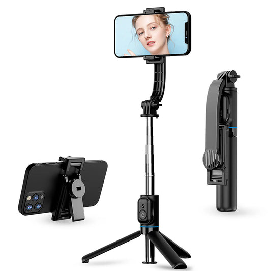 Selfie Stick Bluetooth Techsuit C01, Univerzálny, Čierny
