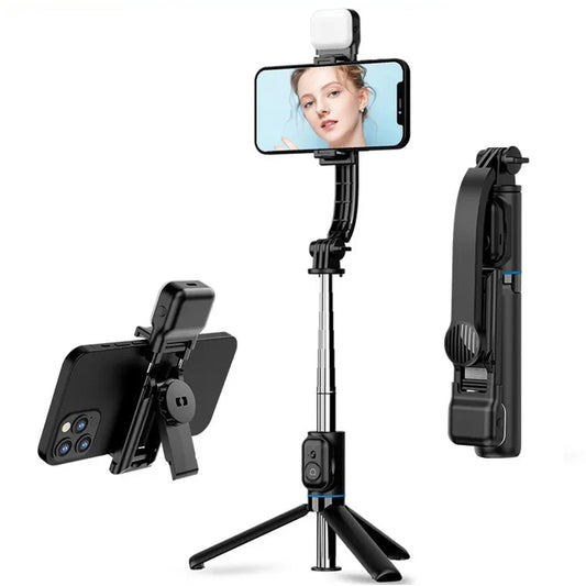 Selfie Stick Bluetooth Techsuit C01s, Univerzálny, Čierny