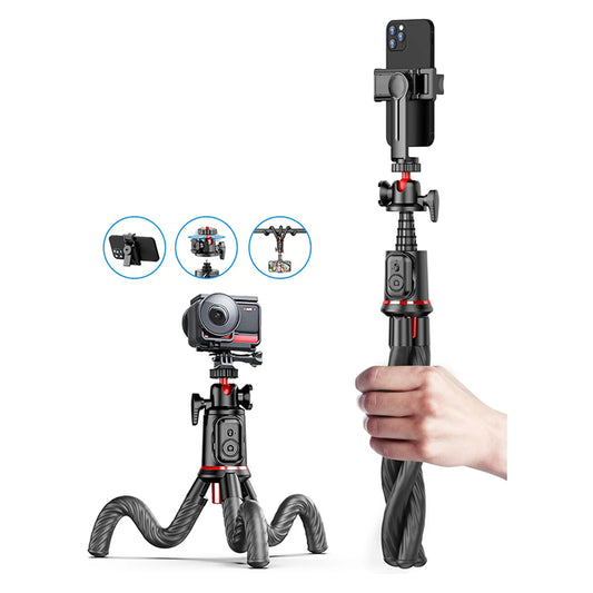 Selfie Stick Bluetooth Techsuit C03, Univerzálny, Čierny