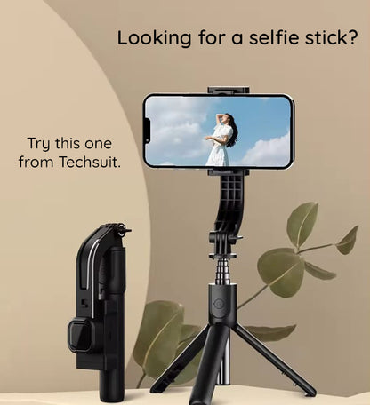 Selfie Stick Bluetooth Techsuit C06, Univerzálny, Čierny