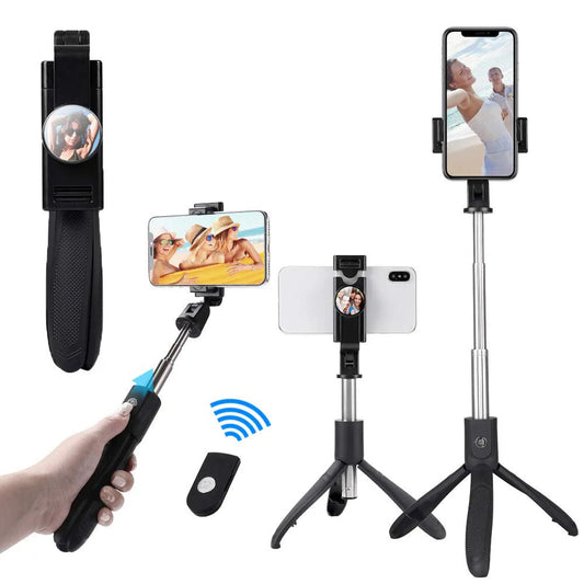 Selfie Stick Bluetooth Techsuit K06, Univerzálny, Čierny