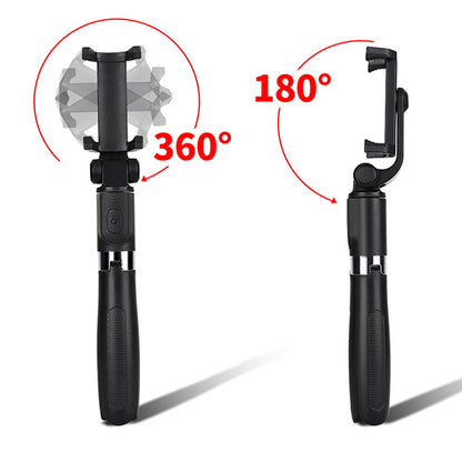 Selfie Stick Bluetooth Techsuit L01s, Univerzálny, Čierny