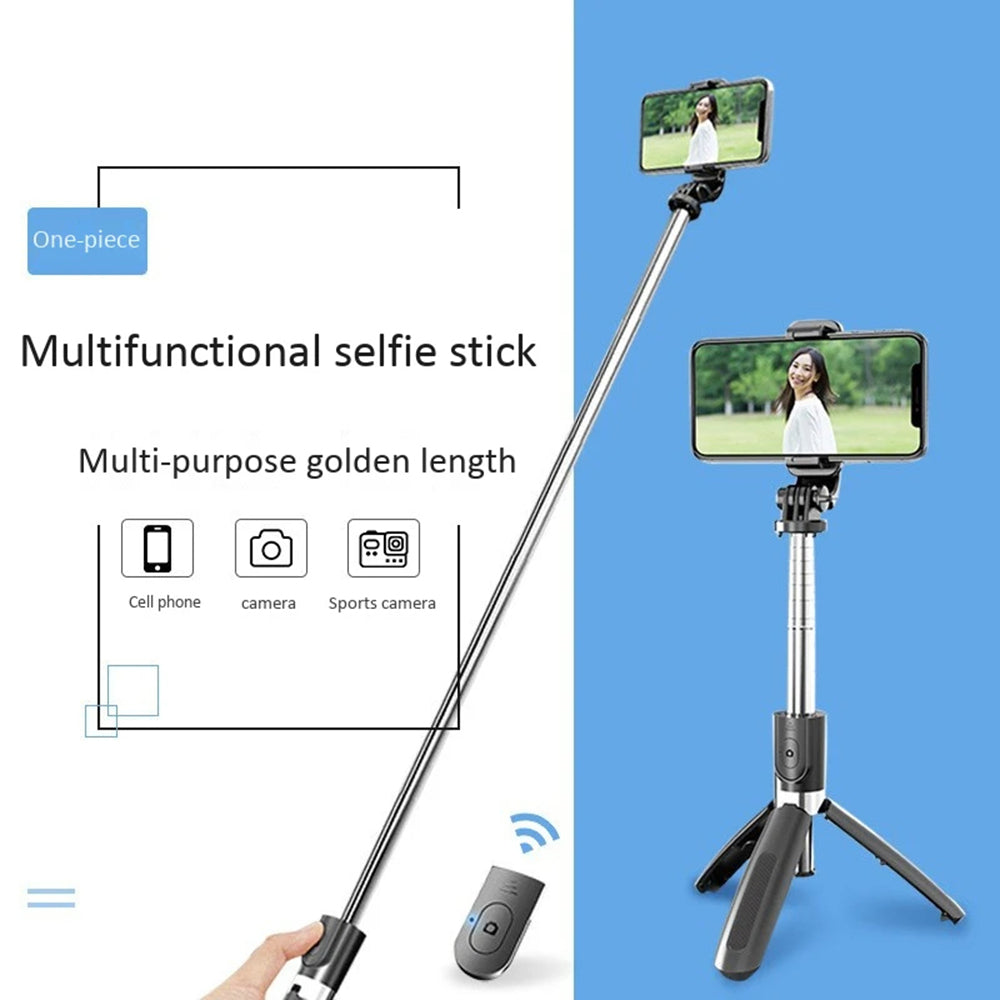 Selfie Stick Bluetooth Techsuit L02, Univerzálny, Čierny