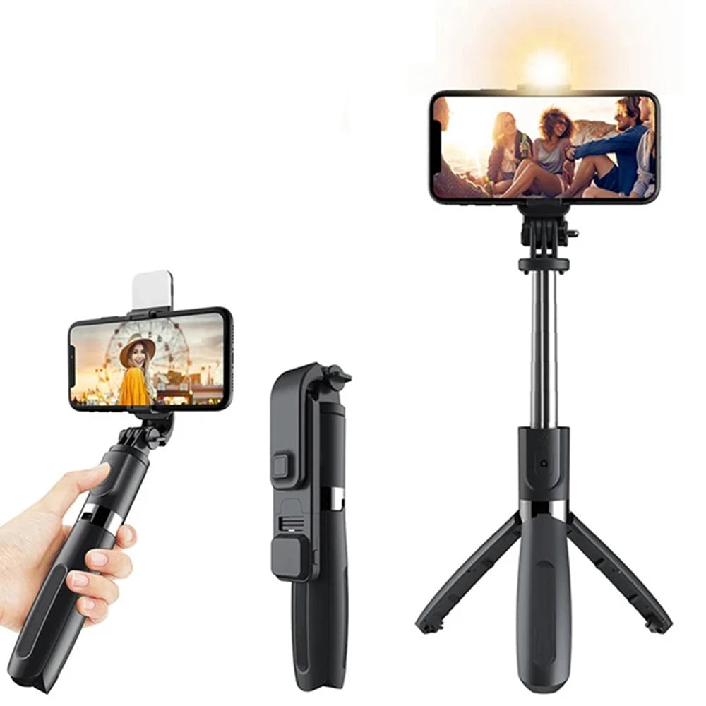 Selfie Stick Bluetooth Techsuit L02s, Univerzálny, Čierny