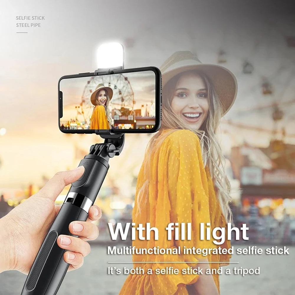 Selfie Stick Bluetooth Techsuit L02s, Univerzálny, Čierny