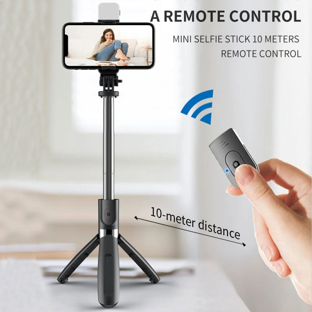 Selfie Stick Bluetooth Techsuit L02s, Univerzálny, Čierny