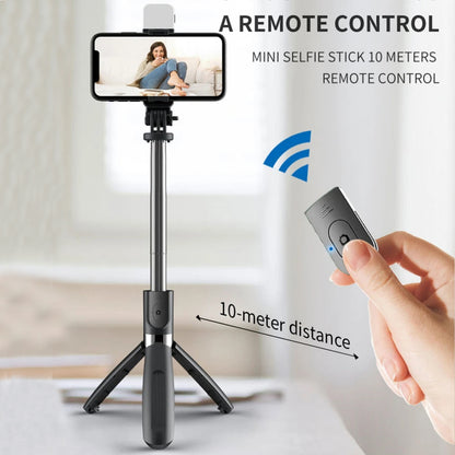 Selfie Stick Bluetooth Techsuit L02s, Univerzálny, Čierny