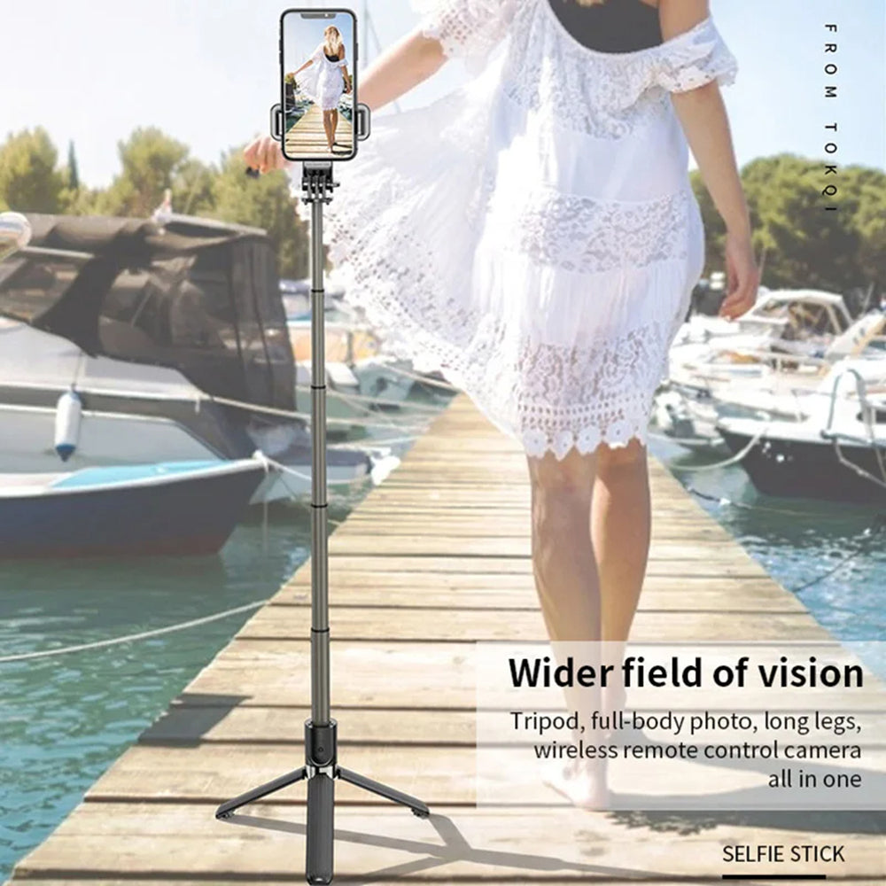 Selfie Stick Bluetooth Techsuit L03, Univerzálny, Čierny