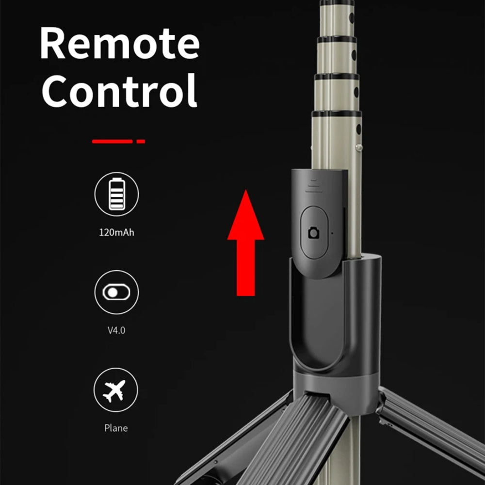 Selfie Stick Bluetooth Techsuit L07, Univerzálny, Čierny