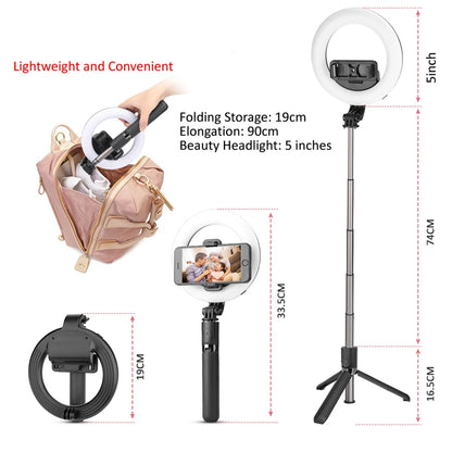 Selfie Stick Bluetooth Techsuit L07, Univerzálny, Čierny