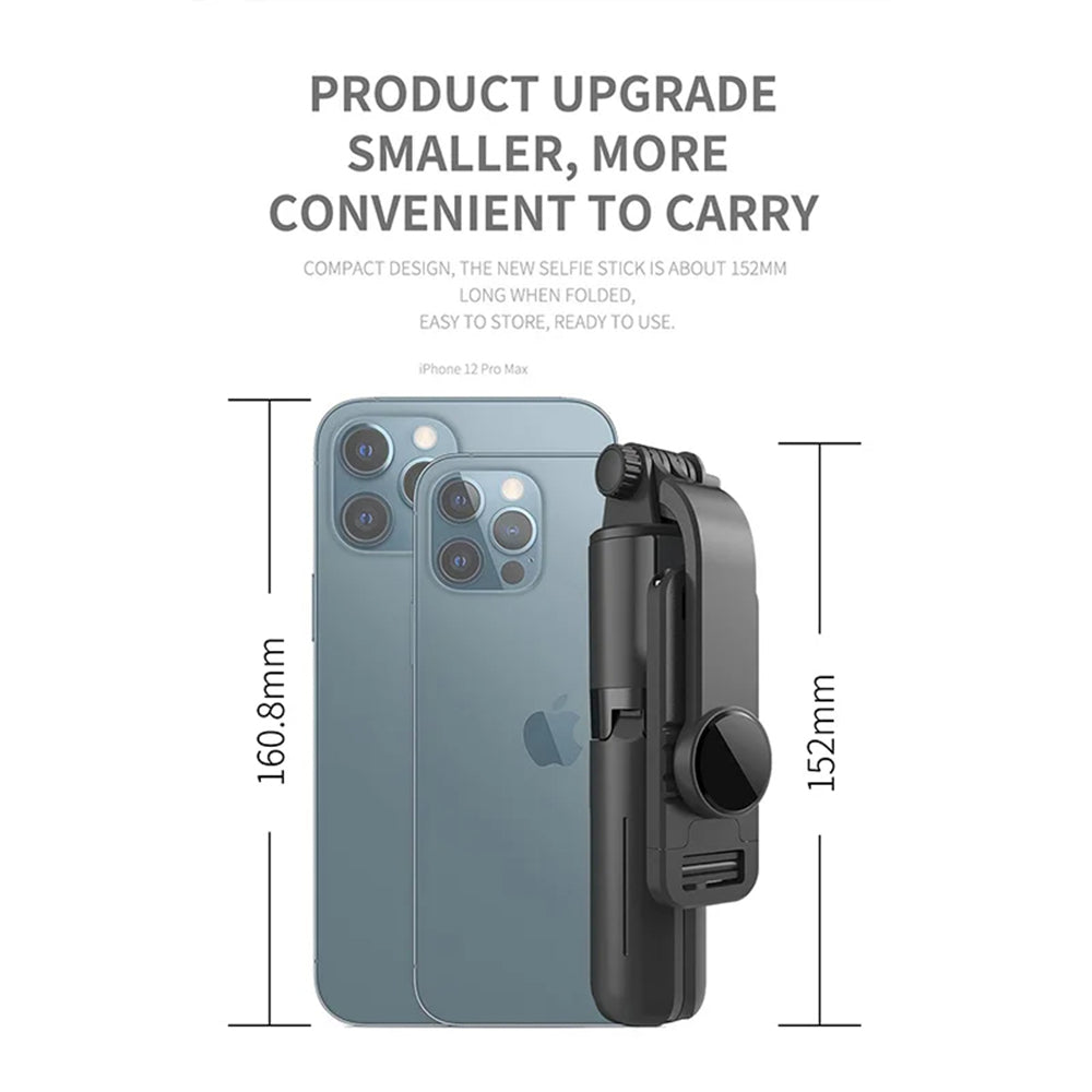 Selfie Stick Bluetooth Techsuit L10, Univerzálny, Čierny