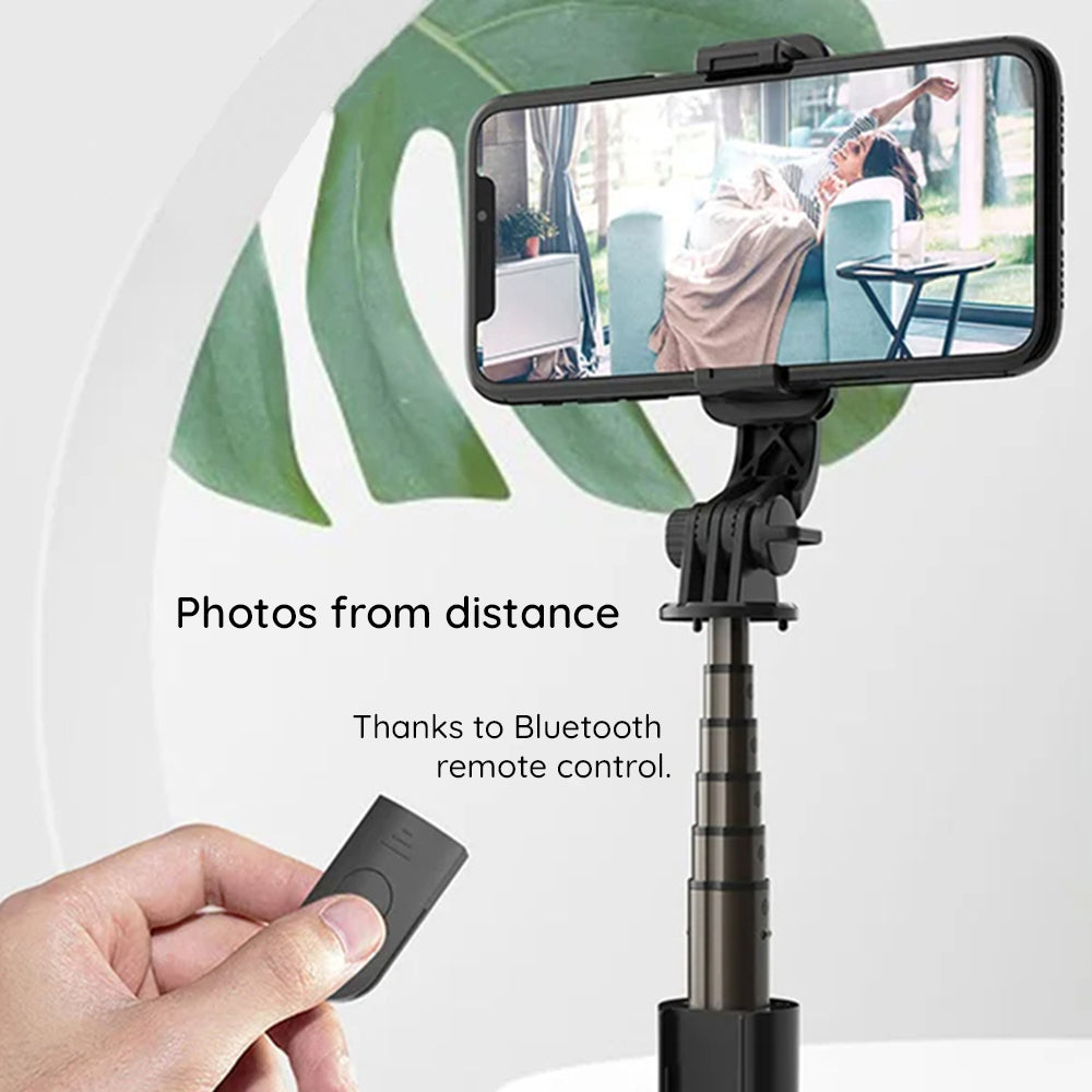 Selfie Stick Bluetooth Techsuit L10, Univerzálny, Čierny