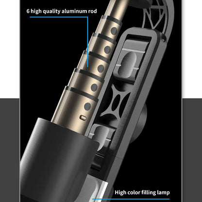 Selfie Stick Bluetooth Techsuit L10s, Univerzálny, Čierny