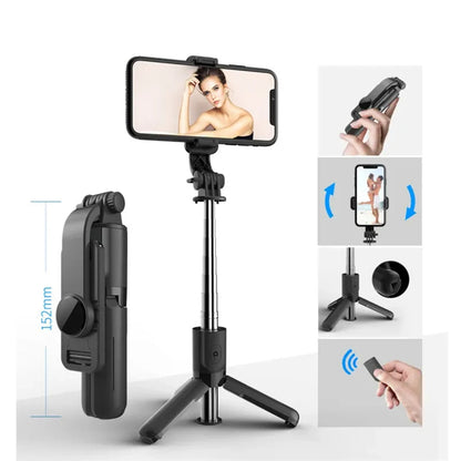 Selfie Stick Bluetooth Techsuit L11, Univerzálny, Čierny