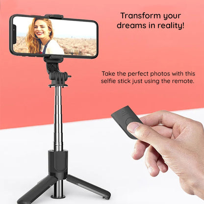 Selfie Stick Bluetooth Techsuit L11, Univerzálny, Čierny