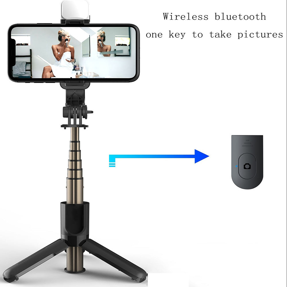 Selfie Stick Bluetooth Techsuit L11s, Univerzálny, Čierny