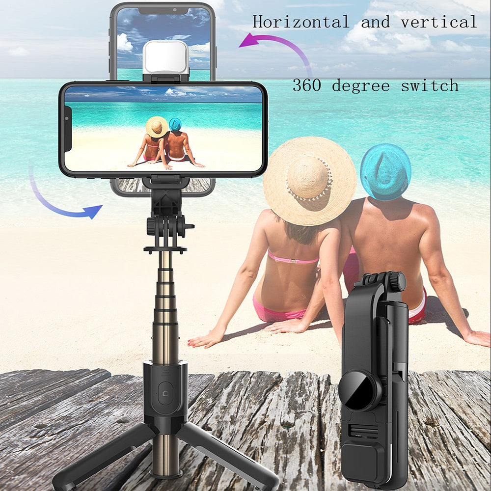Selfie Stick Bluetooth Techsuit L11s, Univerzálny, Čierny