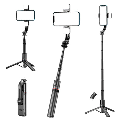 Selfie Stick Bluetooth Techsuit L12D, Univerzálny, Čierny