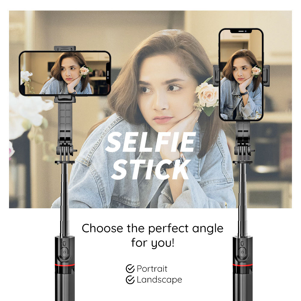 Selfie Stick Bluetooth Techsuit L13, Univerzálny, Čierny