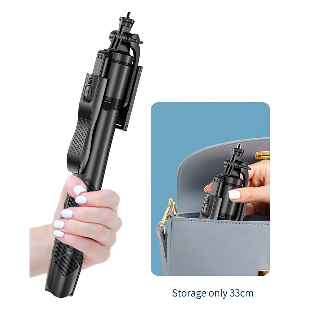 Selfie Stick Bluetooth Techsuit L16, Univerzálny, Čierny