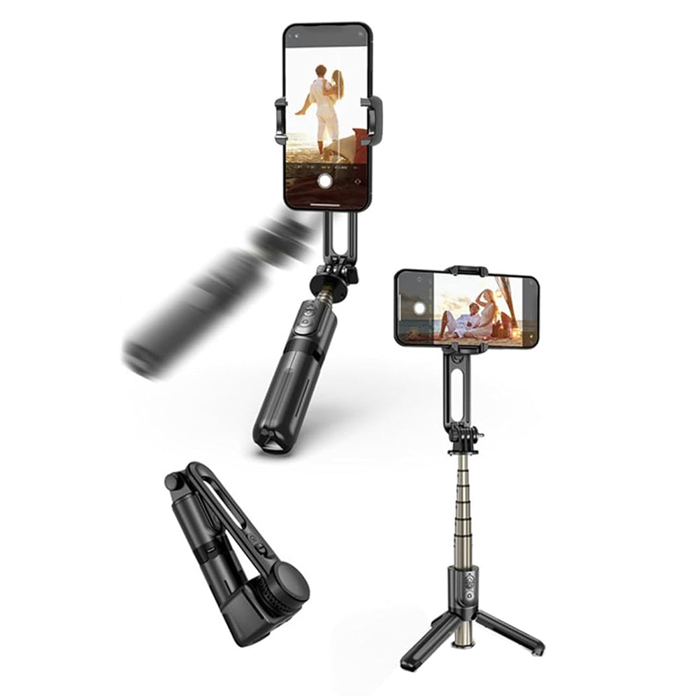 Selfie Stick Bluetooth Techsuit L18Mini, Univerzálny, Čierny
