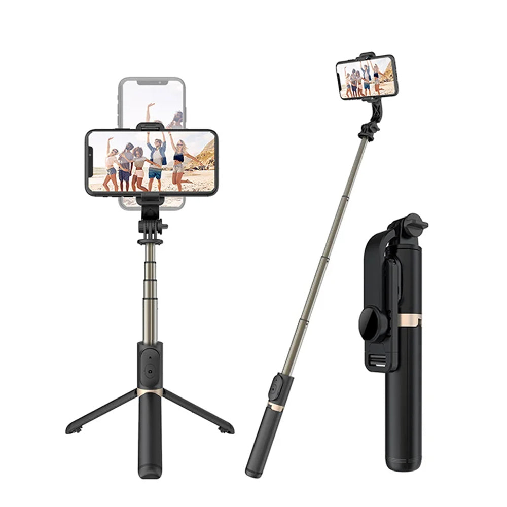 Selfie Stick Bluetooth Techsuit Q03, Universal, Black