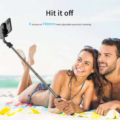 Selfie Stick Bluetooth Techsuit Q03, Universal, Black