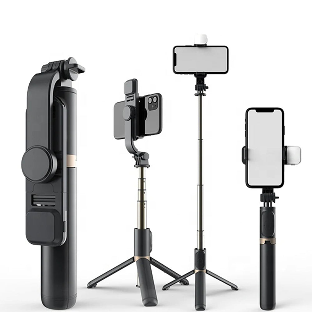 Selfie Stick Bluetooth Techsuit Q03s, Universal, Black