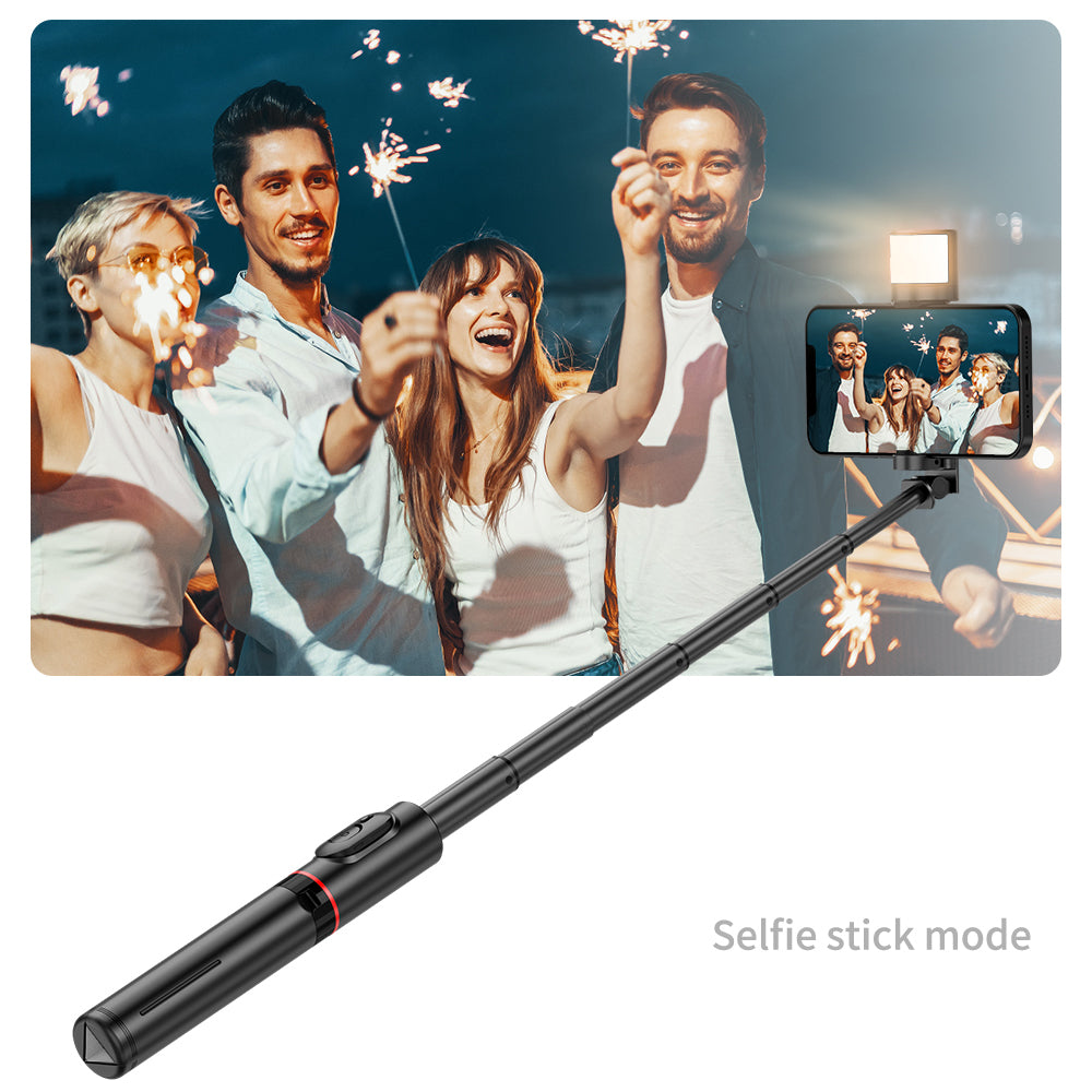 Selfie Stick Bluetooth Techsuit Q12S, Universal, Black